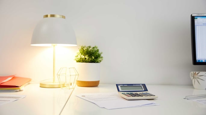 Desk-with-Calculator-Lamp